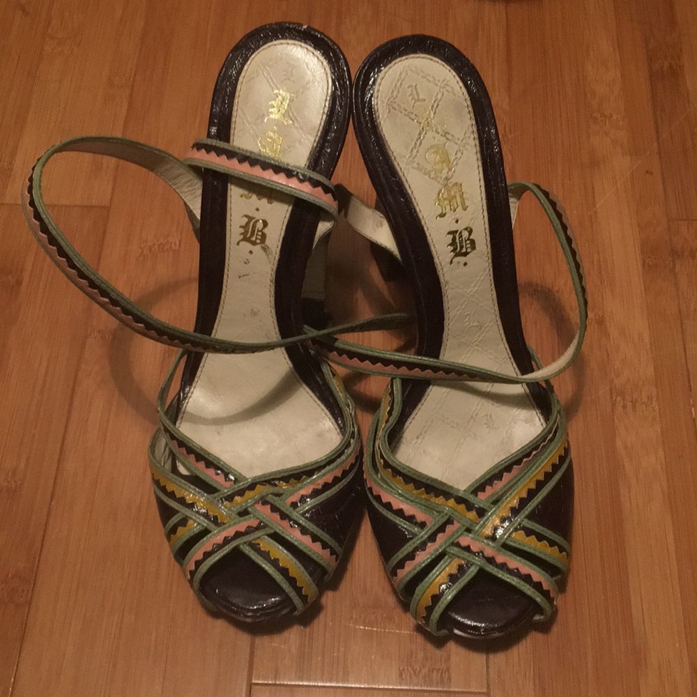 Distressed Leather Lamb Heels